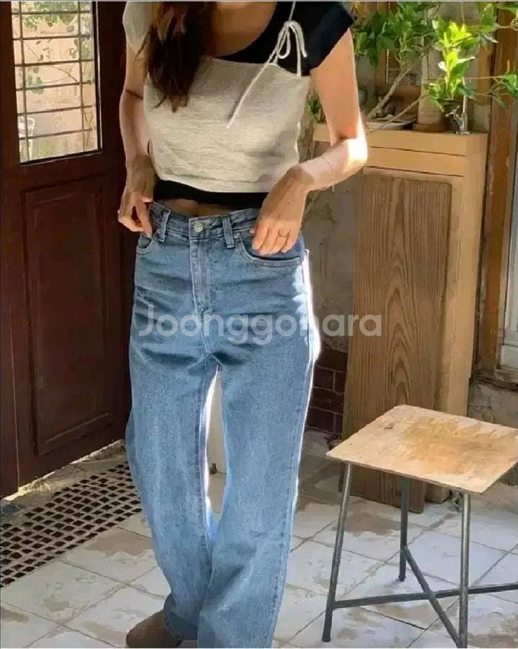 타낫 스트레이트 블루 데님 s--0