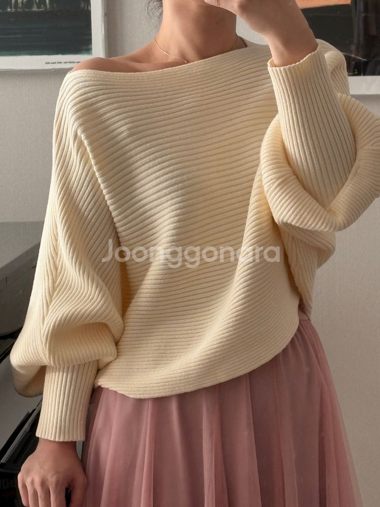 포레베 골지 가오리 니트 바이씨니 러브썸원--1