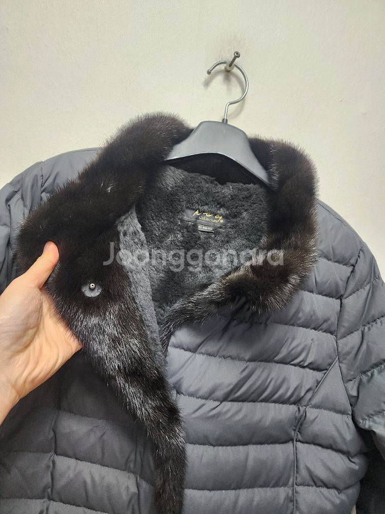 조순희컬렉션 밍크 안감전체 렉스 구스 패딩--6