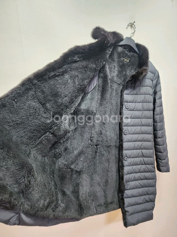 조순희컬렉션 밍크 안감전체 렉스 구스 패딩--5