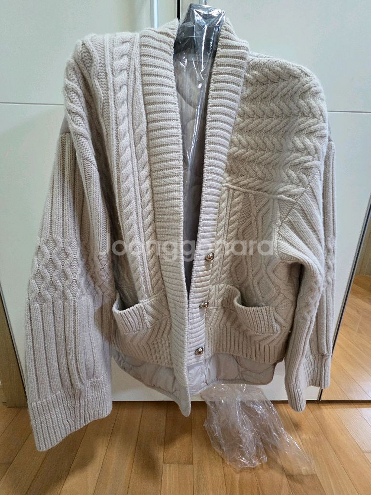 시스템 케이블 니트 가디건--0