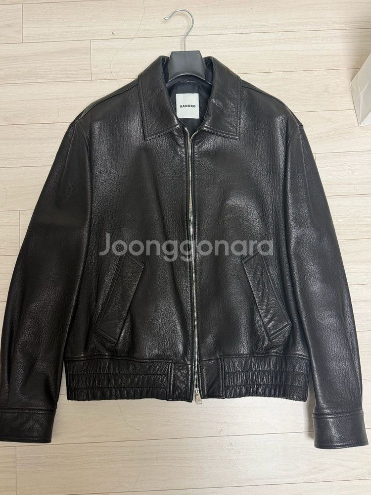 산드로옴므 레더자켓 블랙--0