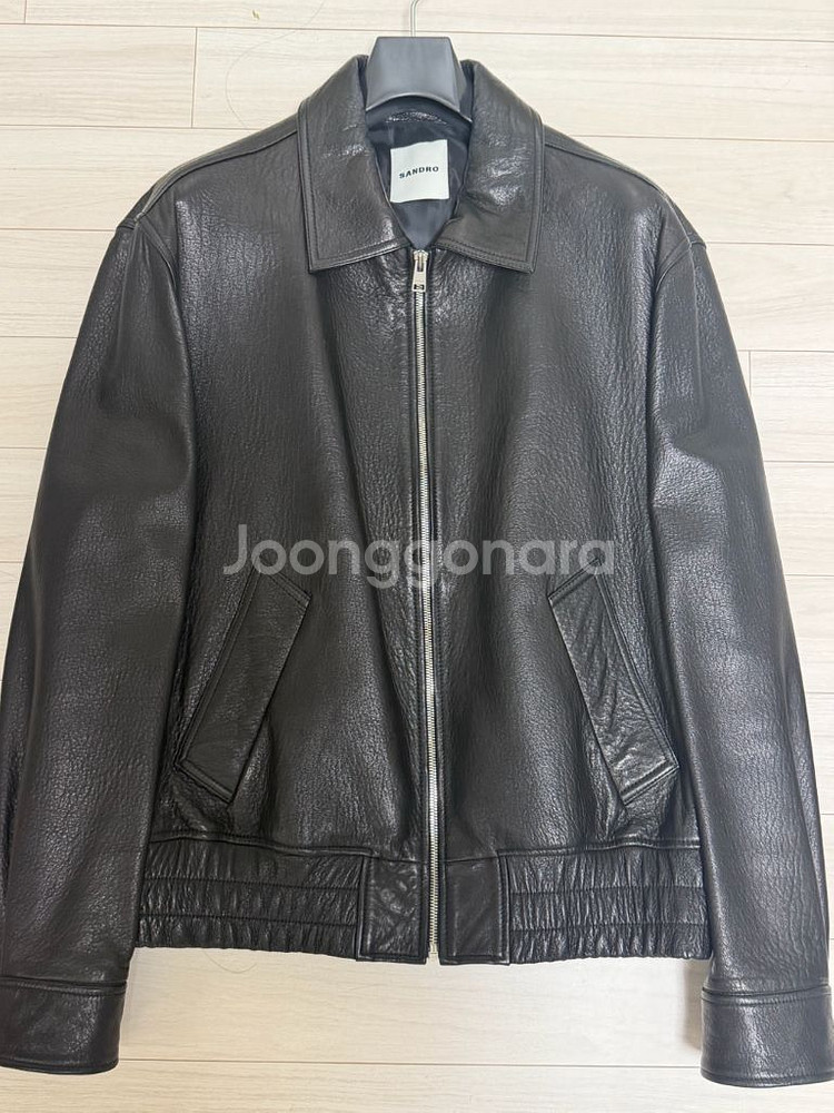 산드로옴므 레더자켓 블랙--1