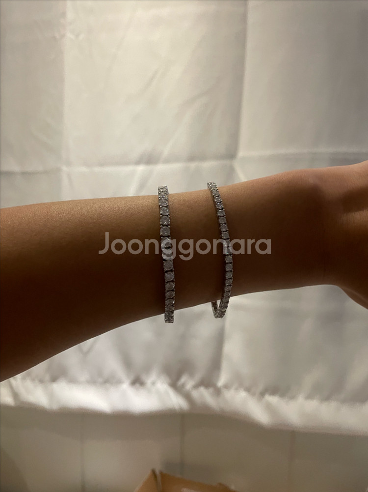 모이사나이트 다이아몬드 테니스 팔찌 팝니다--0