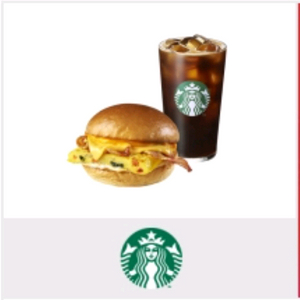 스타벅스 아이스 아메리카노&베이컨체다& 오믈렛샌드위치 기프티콘
