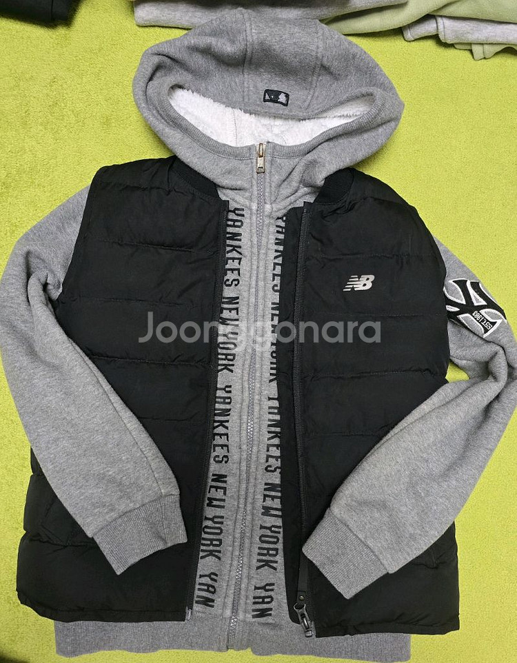 뉴발란스 패딩조끼 140 + MLB 양털후드집업 145--2