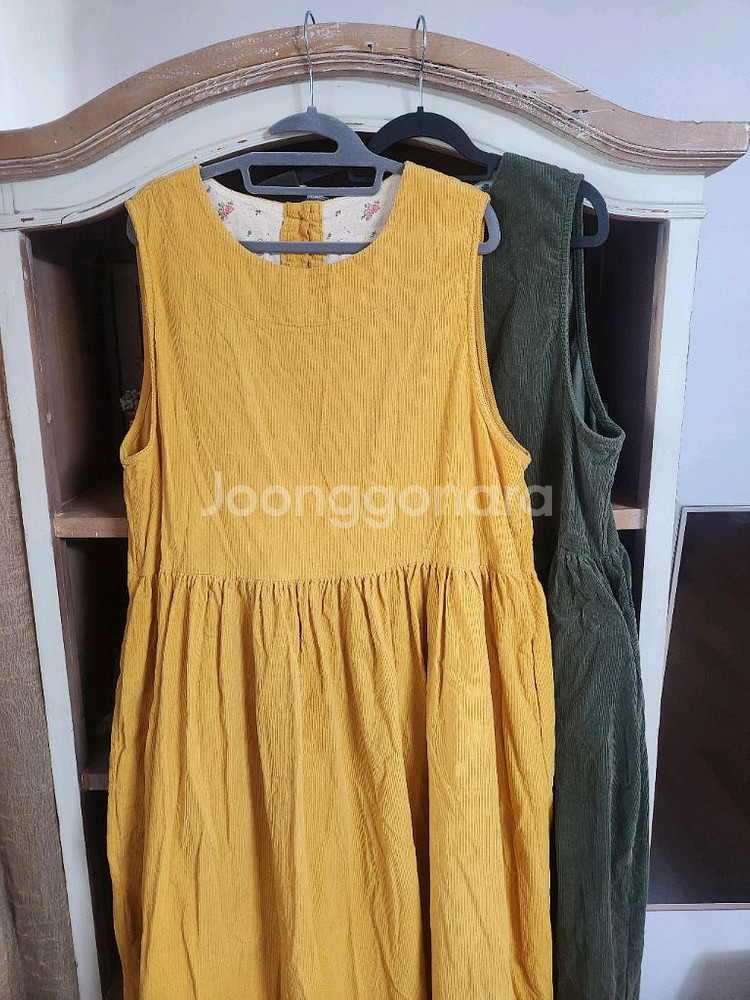 골덴나시원피스 내추럴올리브--3