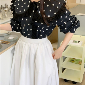 바이씨니 도트꽃카라