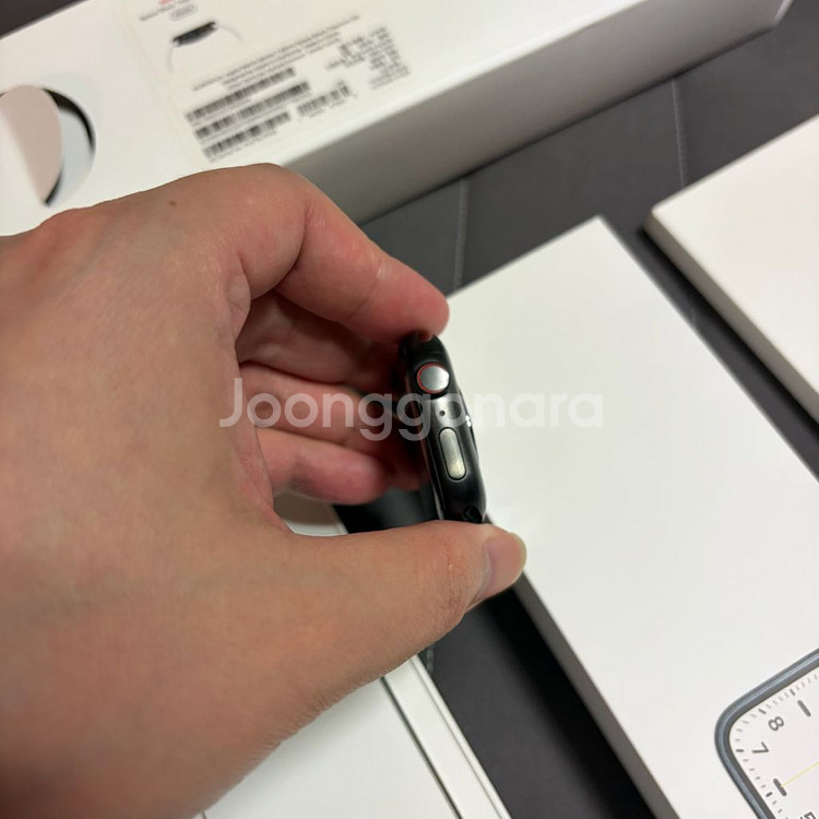 애플워치7 티타늄 블랙 45mm 리퍼 풀구성--2