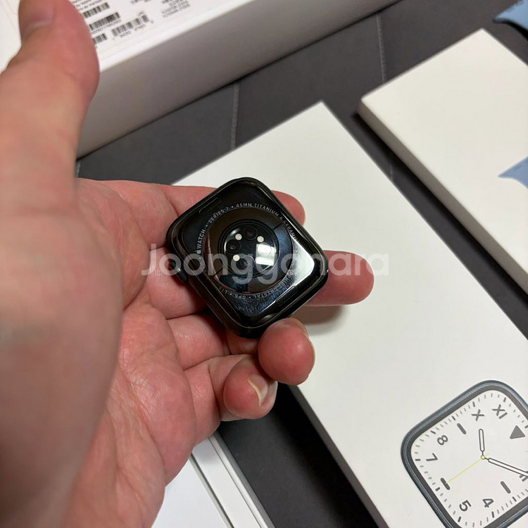 애플워치7 티타늄 블랙 45mm 리퍼 풀구성--3