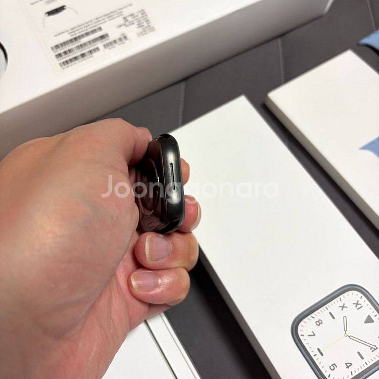 애플워치7 티타늄 블랙 45mm 리퍼 풀구성--4