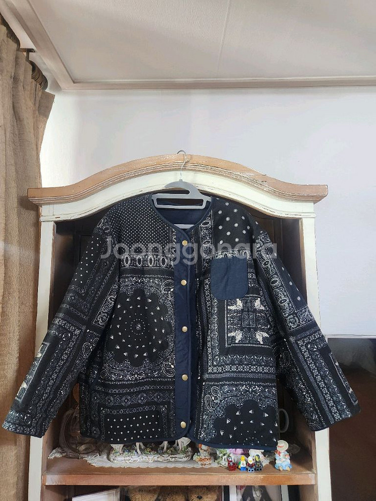 리버시블 누빔퀼팅자켓 내추럴올리브--1