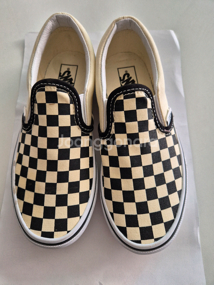 반스키즈 체커보드 블랙 슬립온(200사이즈)--1