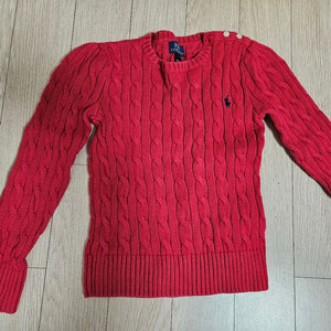 폴로 랄프로렌 여아 케이블 니트 스웨터