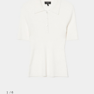 띠어리 여성 카라 5부 니트 새상품