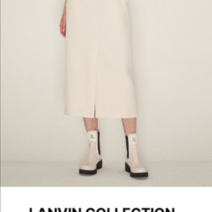 랑방23fw 캐시미어 블렌드 스커트 44 화이트