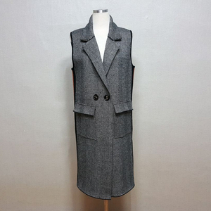 정품)데코 모직 겨울 여성 조끼 코트 66-77 새것수준