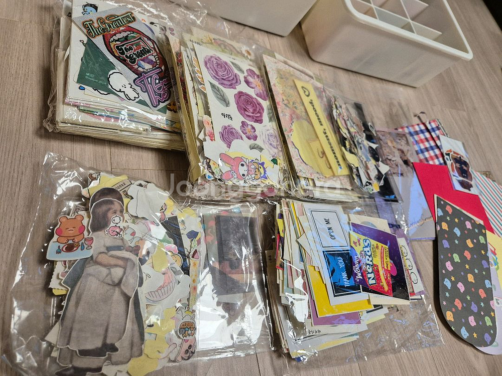 다꾸 스티커,떡메,마테, 정리함, 바인더까지 통째로 ! 일괄 팝니다--4