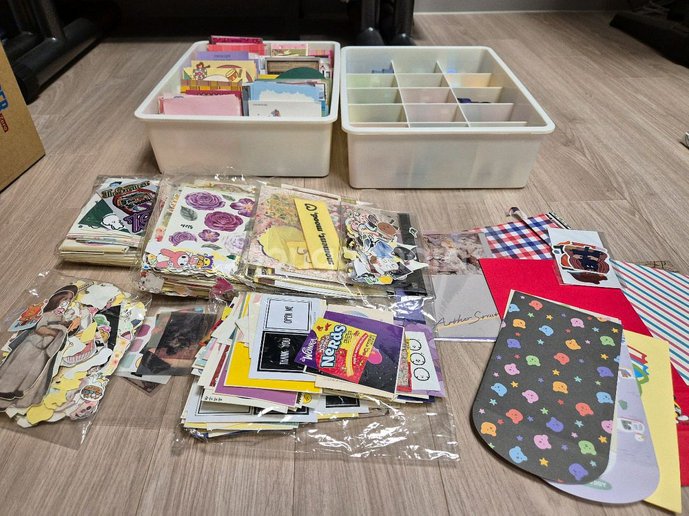 다꾸 스티커,떡메,마테, 정리함, 바인더까지 통째로 ! 일괄 팝니다--5