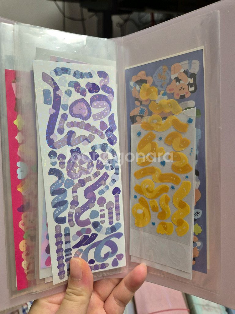 다꾸 스티커,떡메,마테, 정리함, 바인더까지 통째로 ! 일괄 팝니다--2