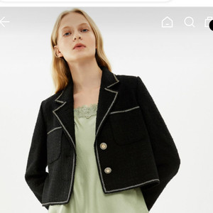 씨씨컬렉트 2021 체인장식 트위드자켓 2회착 *^^*