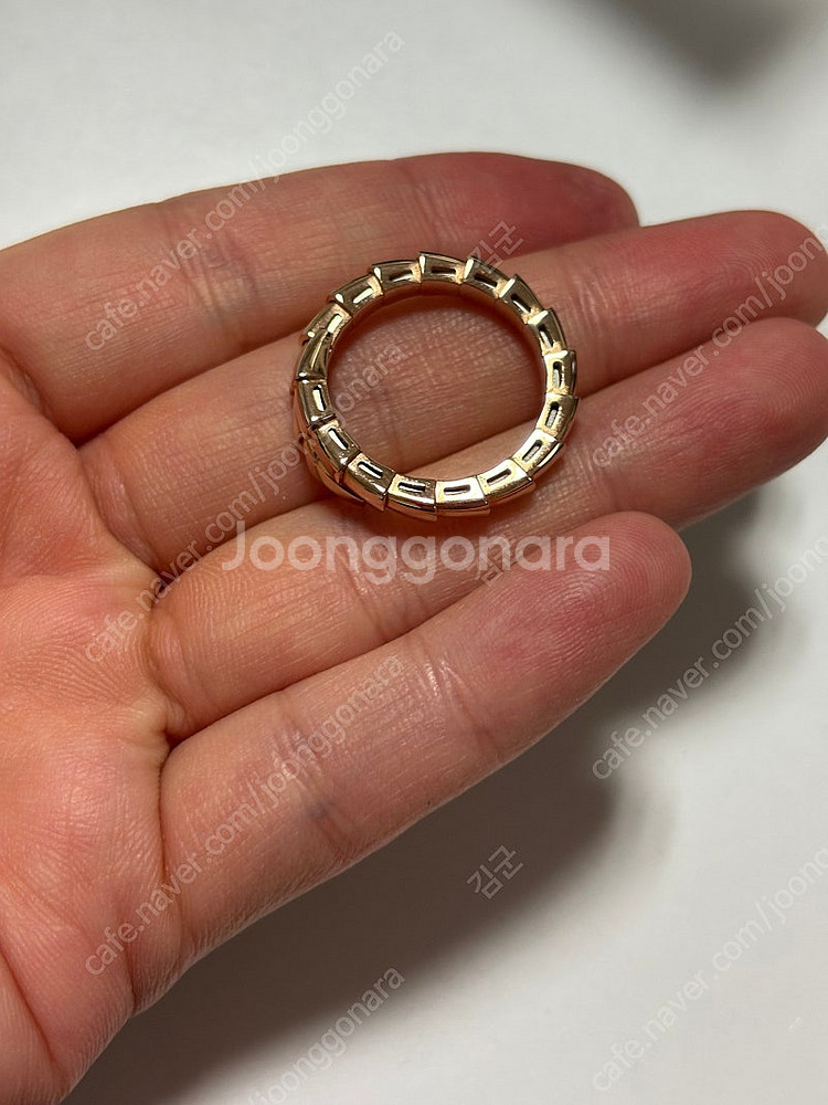 [신품급풀세트] 불가리 세르펜티 바이퍼링 로즈골드 XL--4