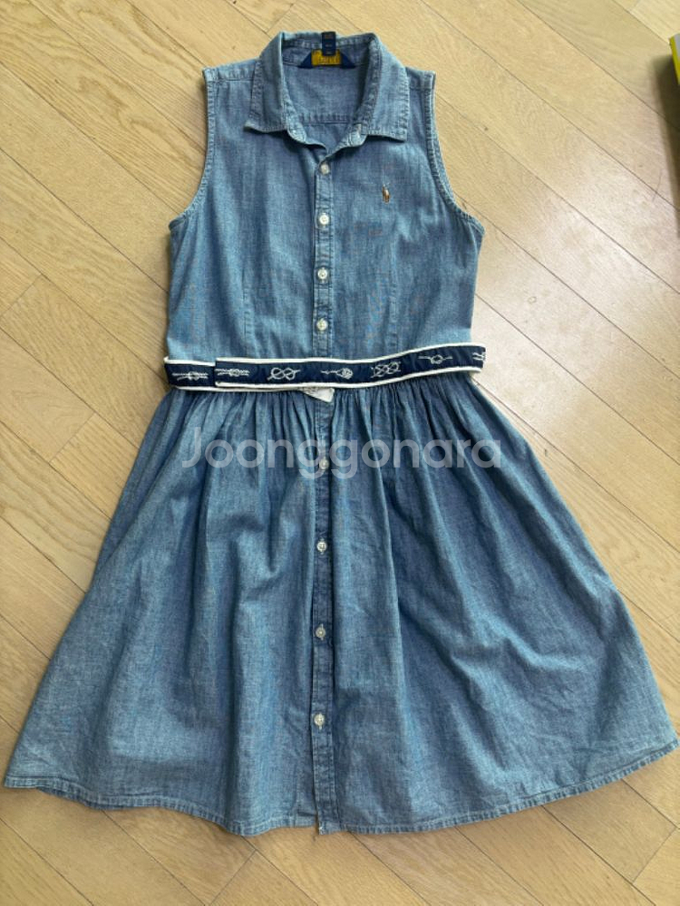 랄프로렌 데님 원피스 14호--0