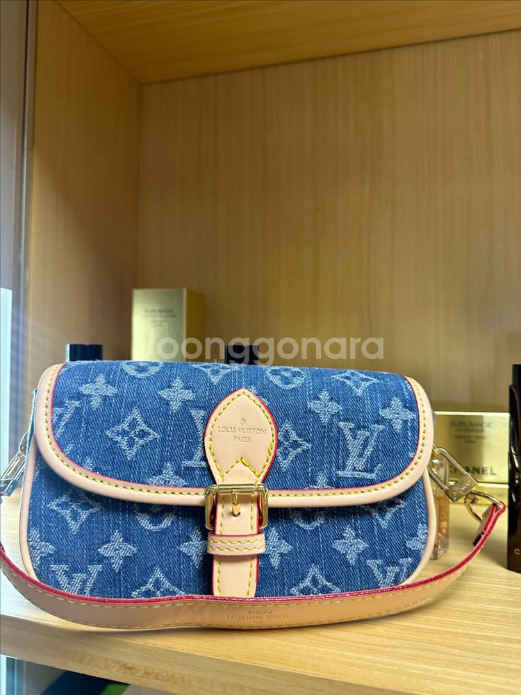 모노그램 데님 크로스백--1