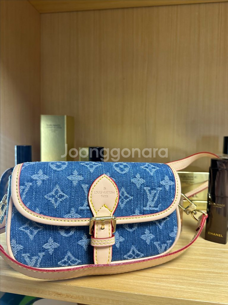 모노그램 데님 크로스백--0