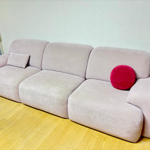 에싸 벨루가 4인용 카시미라 소파 (더스티핑크)