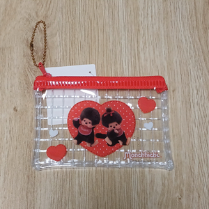 새상품 몬치치 투명 pvc 미니 파우치