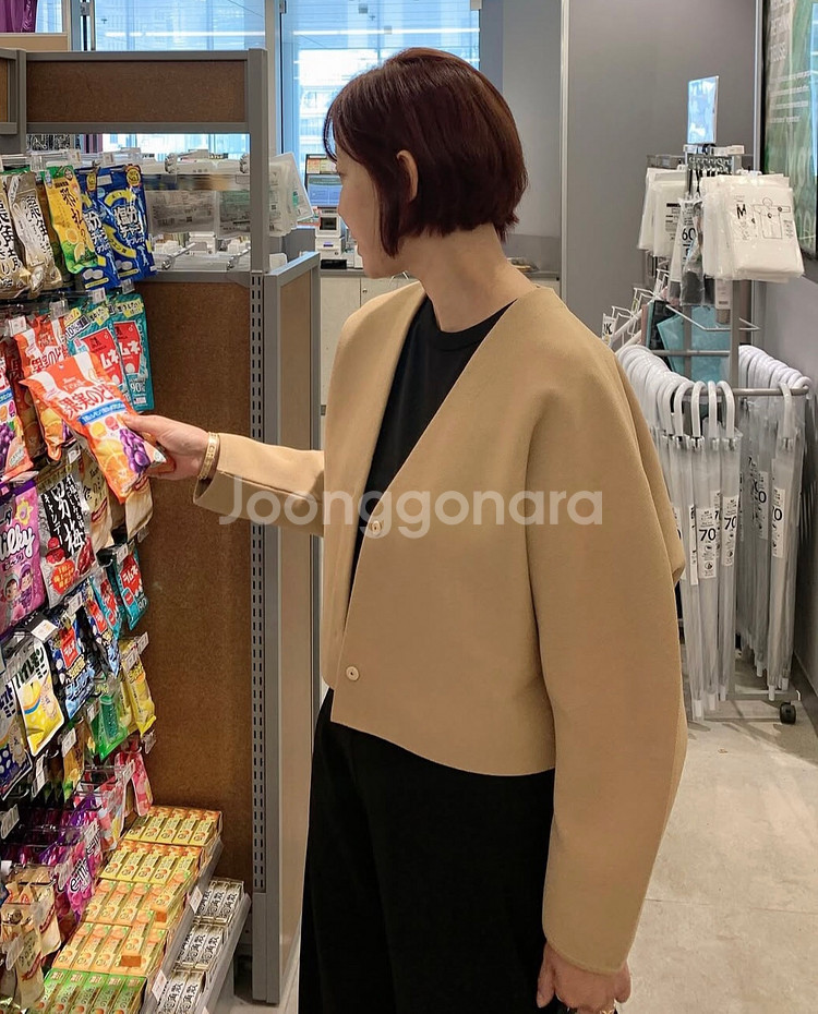 미미씨엘 레글런 크롭 니트 자켓 F--8