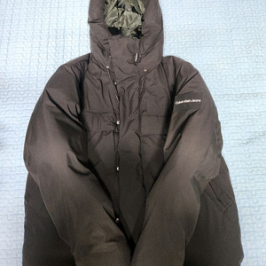 캘빈클라인 후드 숏패딩