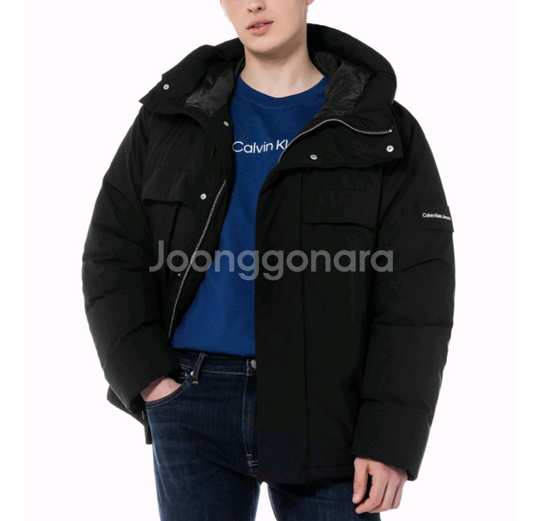 캘빈클라인 후드 숏패딩--7