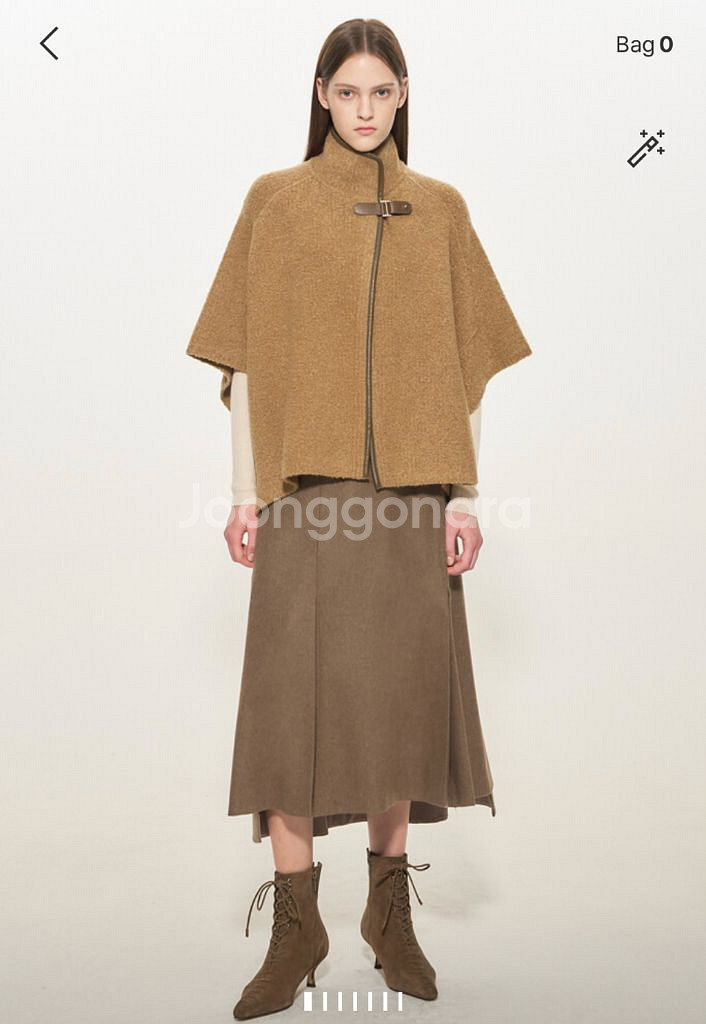 24 한섬 램스 울 블렌드 스트랩 케이프 랑방 마인 시스템--0