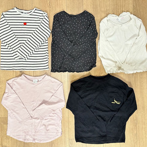 자라 키즈 긴팔 티셔츠 5벌 세트/110(4-5세)