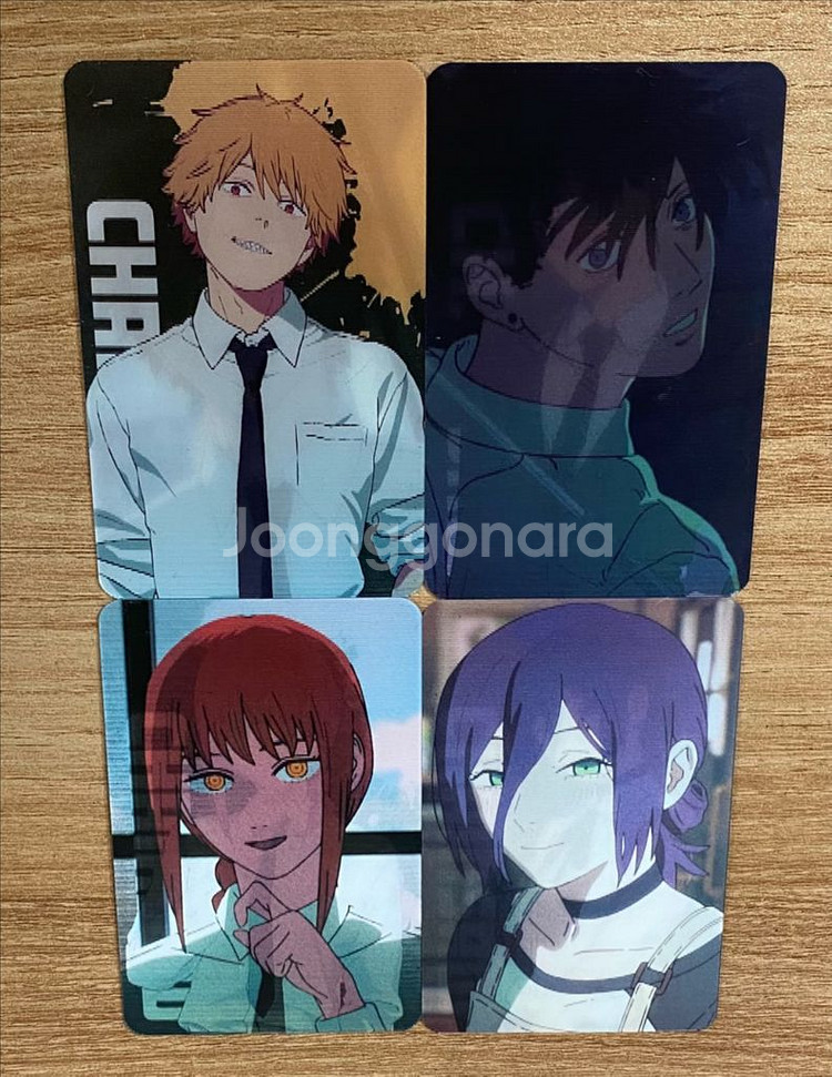 CGV 특전 체인소맨 레제편 굿즈 렌티큘러 포토카드세트--1