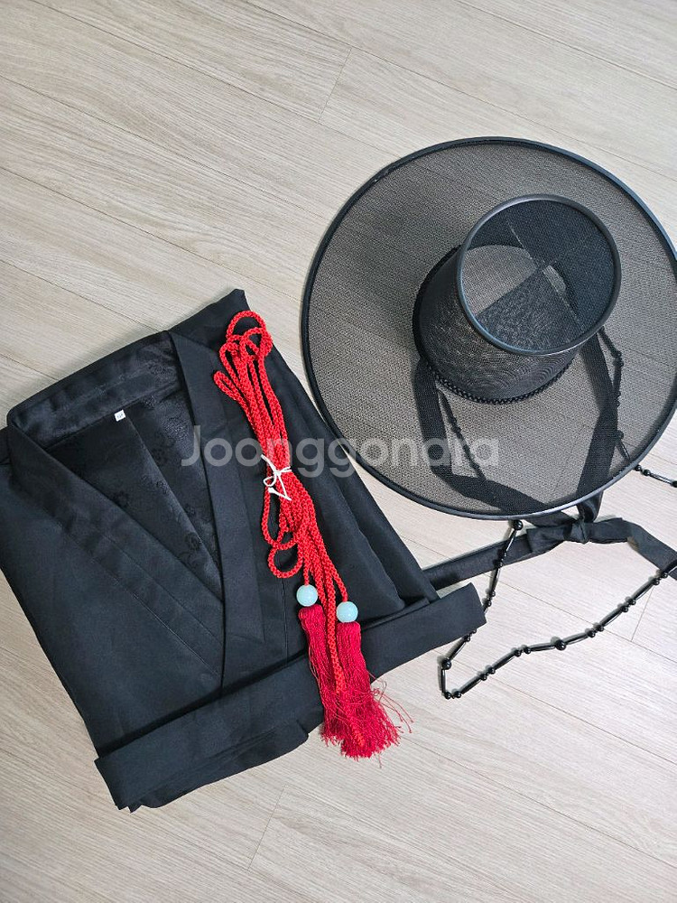 케이팝 데몬 헌터스 할로윈 케데헌 코스튬 저승사자 사자보이즈 의상 진우 코스프레 양반갓 성인남성용--1