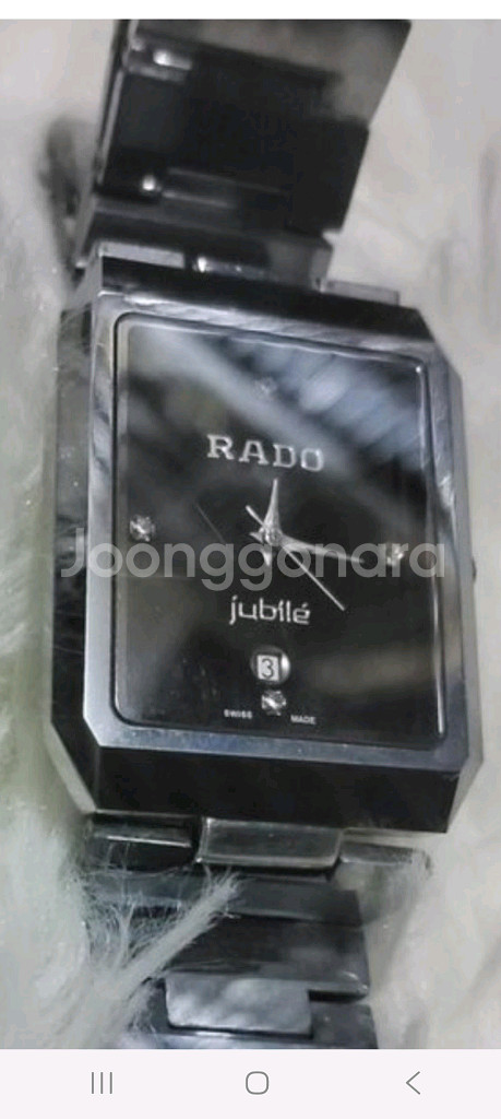 라도. 주빌레 다이아 블랙다이얼쿼츠시계(스위스정품)--2