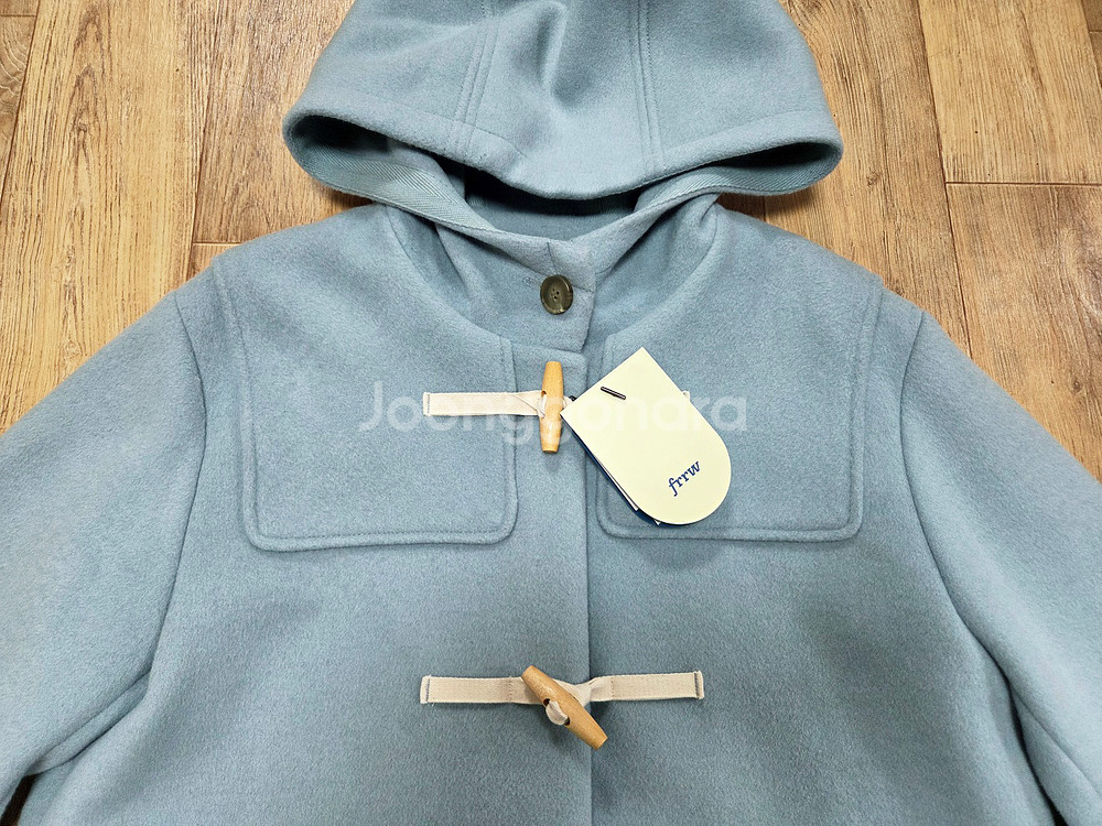 frrw 프론트로우 후드 더플 하프코트 프리사이즈 새상품--4