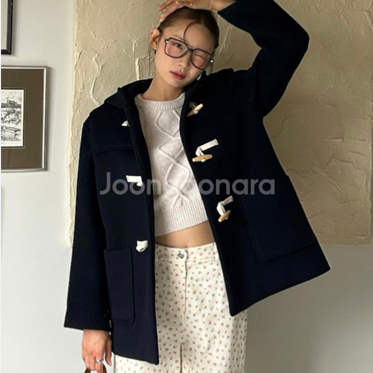 frrw 프론트로우 후드 더플 하프코트 프리사이즈 새상품--2