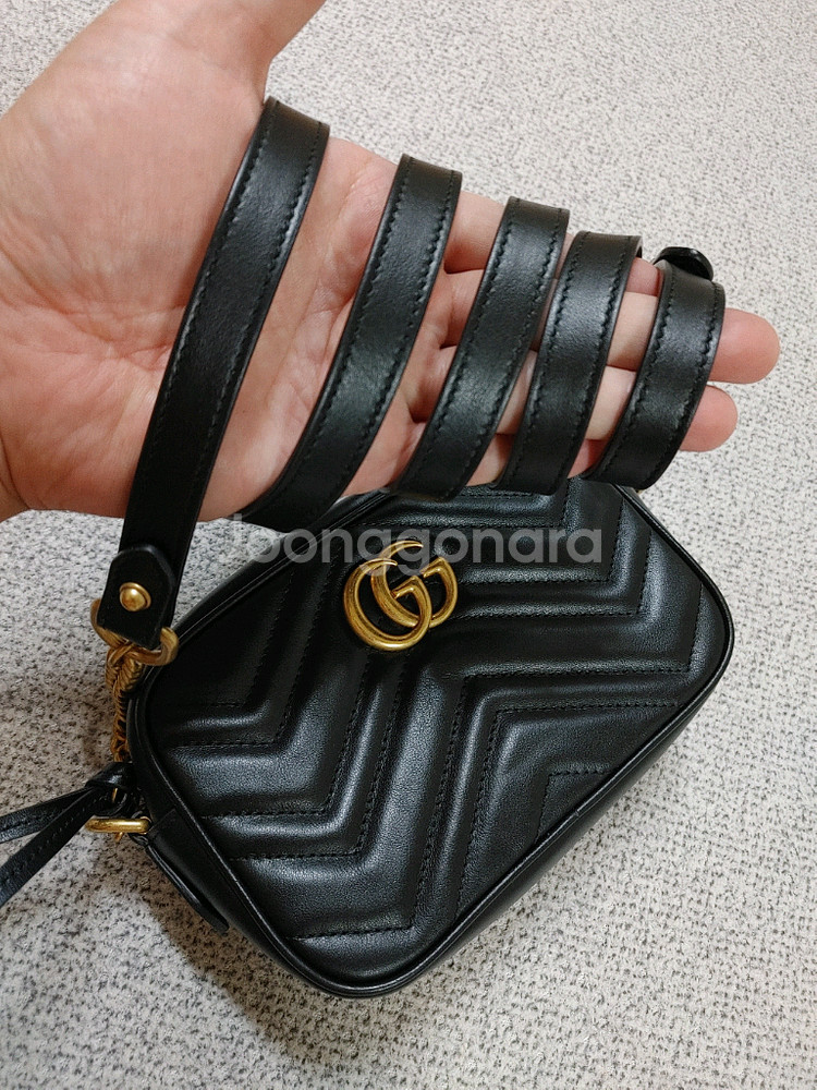 정품 구찌 GG 마몽 마몬트 마틀라세 미니 카메라백 크로스백--6