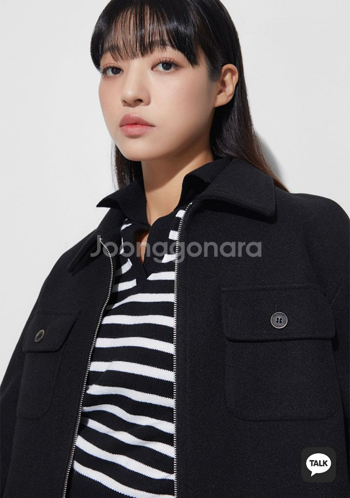 미쏘 스탠카라 집업 자켓--2