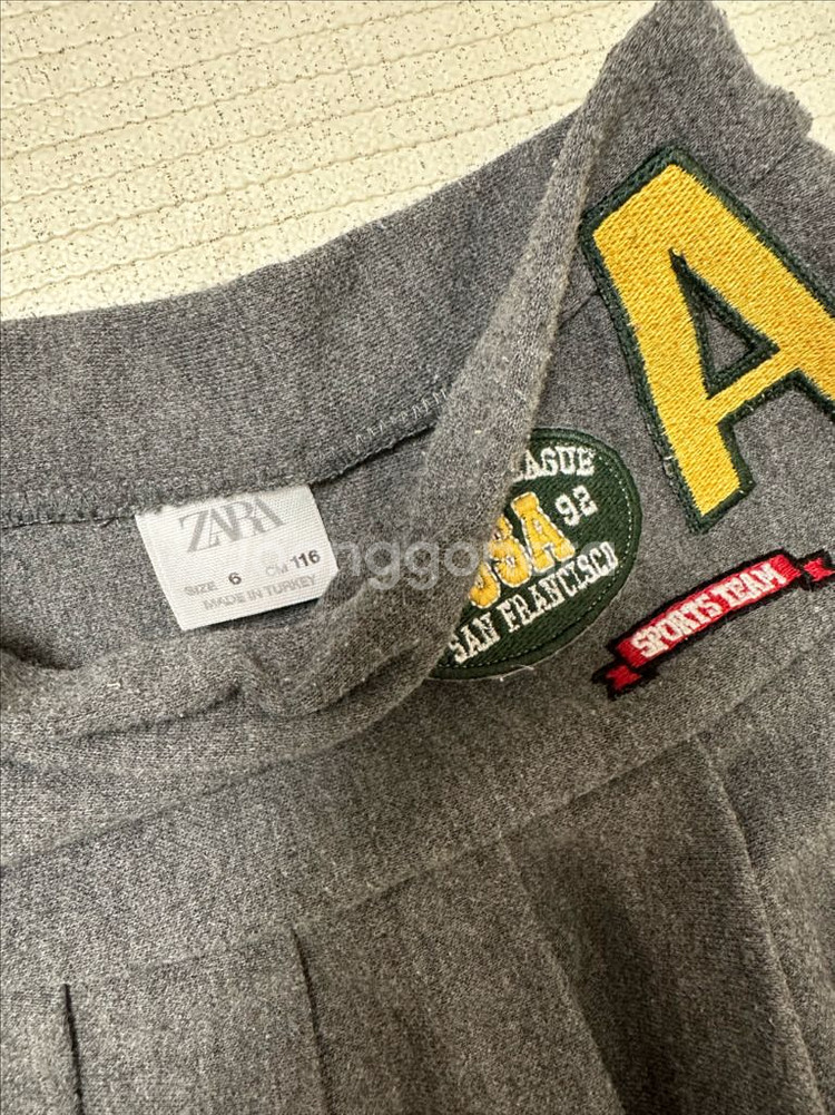 자라 여아 데님 오버셔츠+플리츠 스커트+맨투맨 원피스/6-7세--2