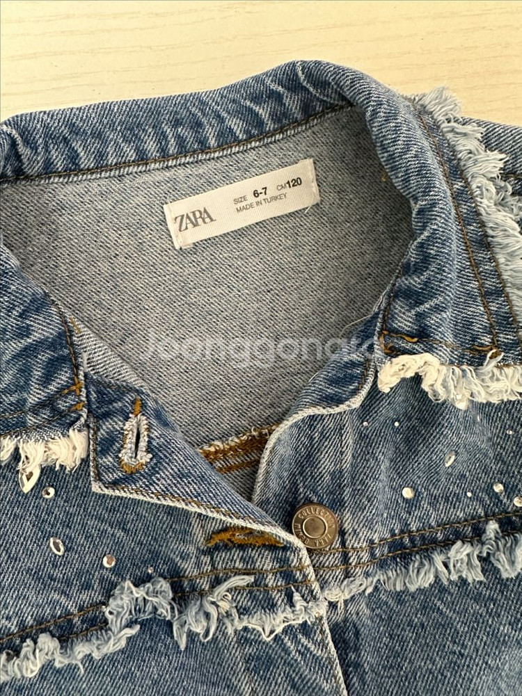 자라 여아 데님 오버셔츠+플리츠 스커트+맨투맨 원피스/6-7세--5