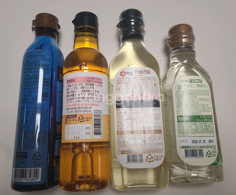 참치액,식초,카놀라유,올리고당--1