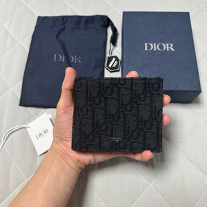 디올 오블리크 반지갑 블랙