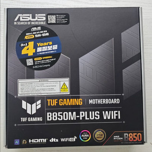 ASUS TUF Gaming B850M-PLUS WIFI 국내 정품 새제품 판매합니다.