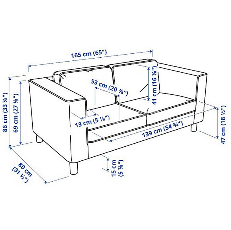 이케아 페루프 2인용 소파--6