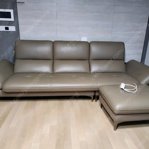 자코모 아르테 4인 기능성 천연면피 소가죽 소파+스툴